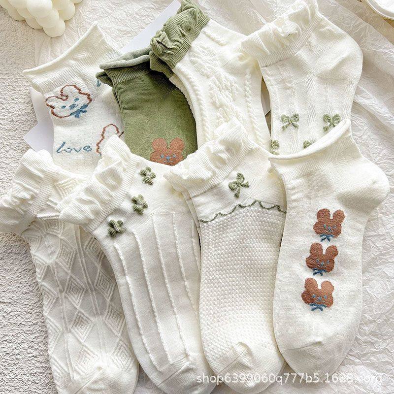 新款袜子女2026夏款短袜ins潮短筒夏天低帮隐形花边船袜透气轻盈,女士内衣/男士内衣/家居服,中筒袜,淘宝优惠券,粉丝福利购,淘宝优惠卷