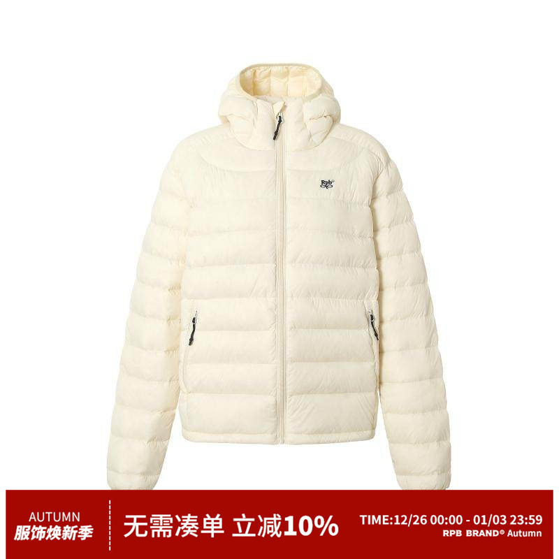 RPB BRAND 超显瘦户外90白鸭绒轻量排骨连帽羽绒服内胆保暖外套