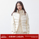 拼接针织上衣保暖外套修身 RPB BRAND轻薄90白鸭绒短款 排骨羽绒服