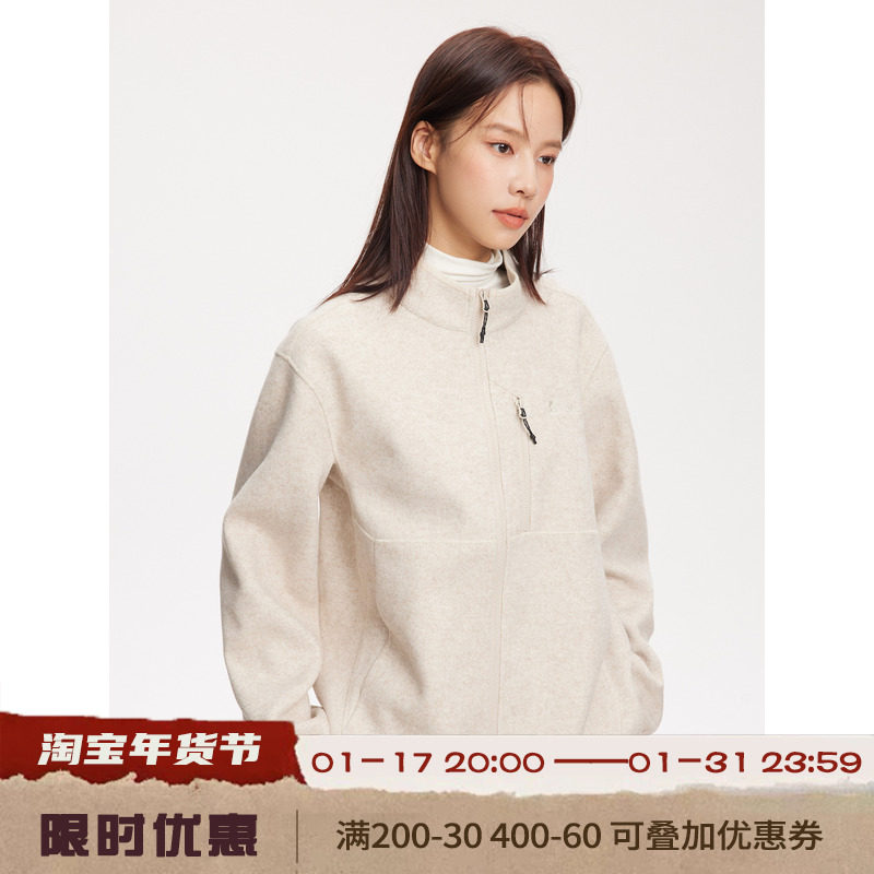 RPB BRAND春款半高领立领拉链卫衣开衫保暖百搭休闲外套绒衫夹克