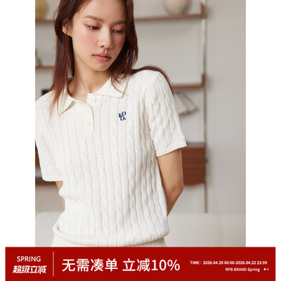 字母刺绣上衣RPBBrandPOLO领