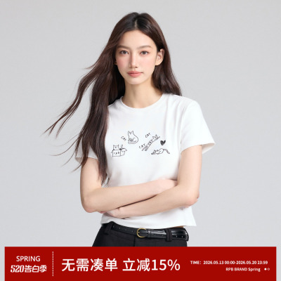 刺绣常规棉潮短袖正肩