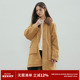 RPB BRAND复古长款 毛领拼接羊羔毛领加棉夹克棉服外套风衣大衣