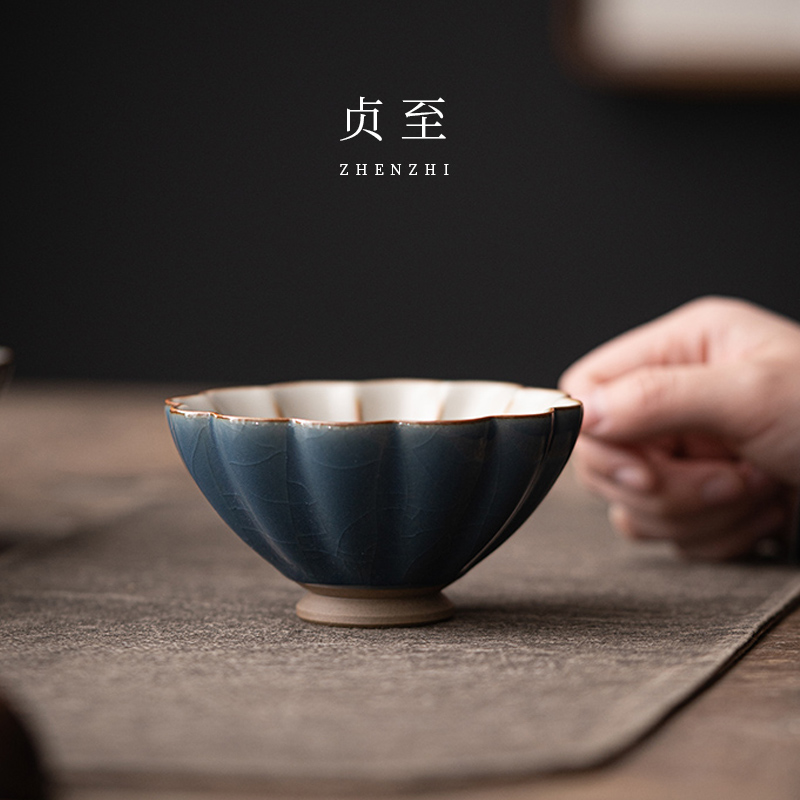 柏韵复古手工陶瓷中式茶杯