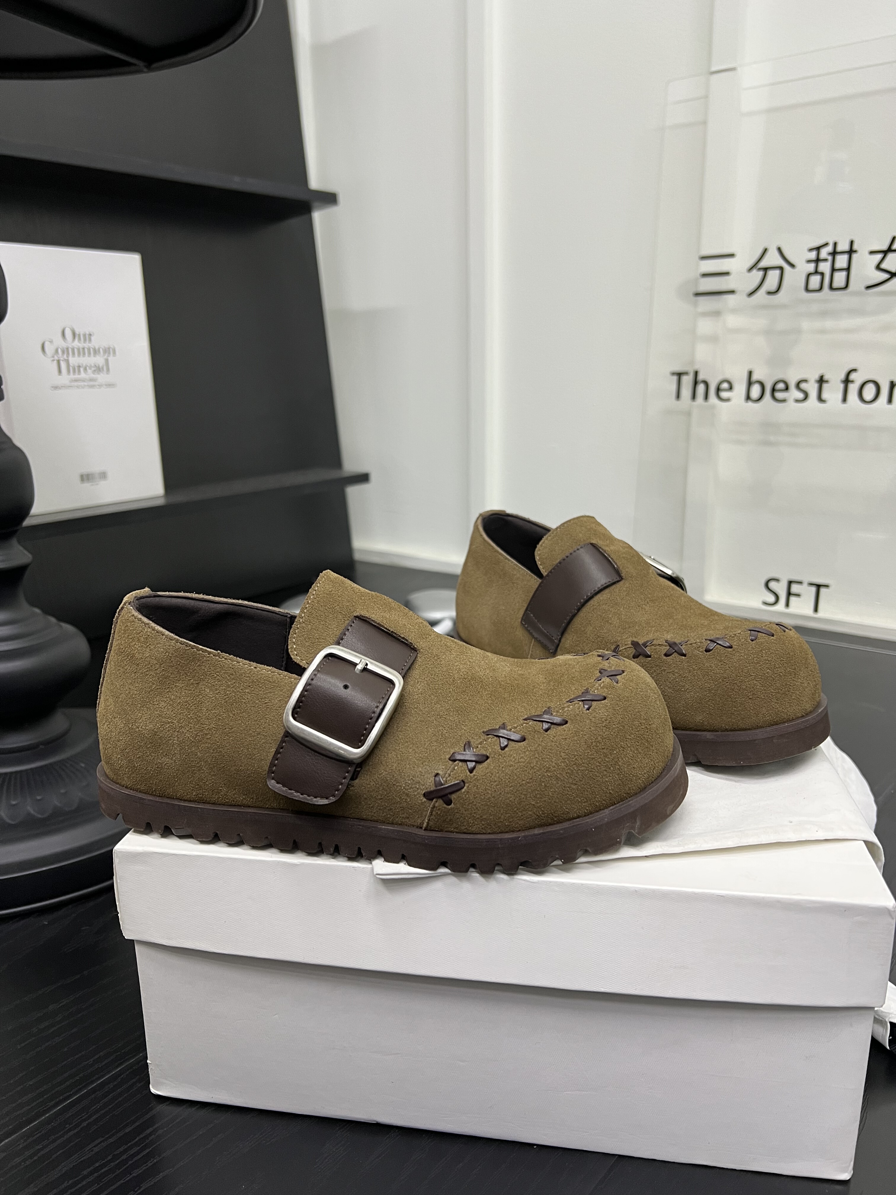 网红爆款磨砂皮编织一脚蹬平底内增高勃肯鞋女小众设计软底单鞋潮,女鞋,勃肯鞋/软木鞋,淘宝优惠券,粉丝福利购,淘宝优惠卷