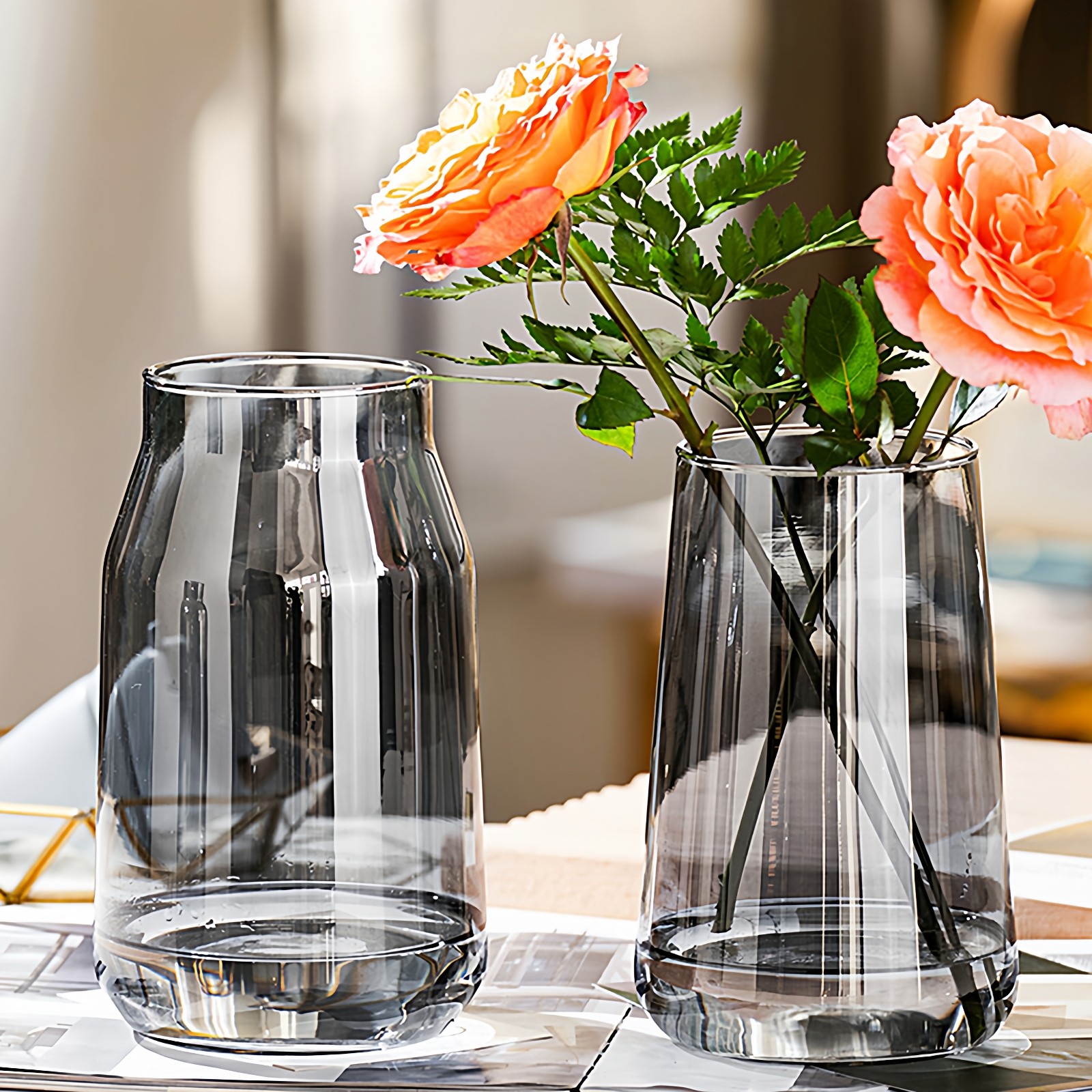 玻璃花瓶插花ins风水培鲜花小花瓶创意复古家居花瓶,家居饰品,花瓶,淘宝优惠券,粉丝福利购,淘宝优惠卷