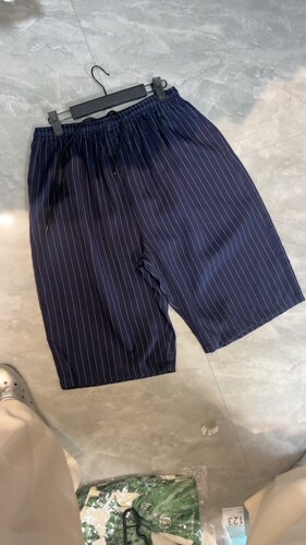 花色款#大版绢纺砂洗短裤 夏季凉快六分中裤 有兜100-200斤穿