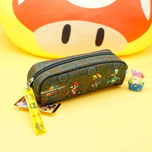 正版马里奥笔袋小学生文具袋拉链袋可爱卡通小包化妆包收纳袋礼物