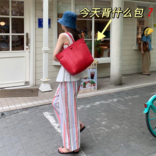 手工编织包大容量PE编织菜篮子包