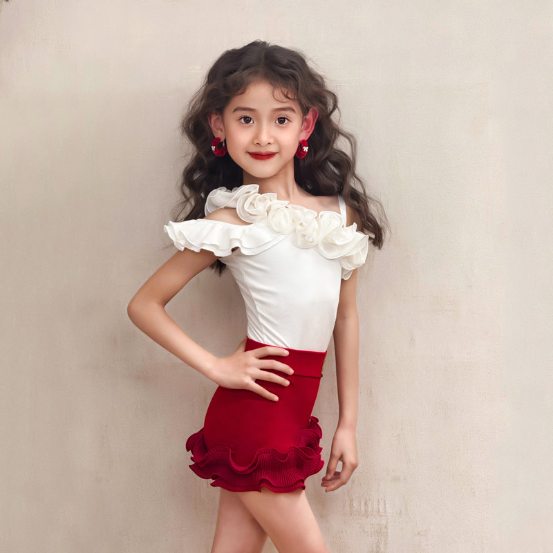 康尼拉丁舞新款练功服少儿网红上衣跳舞裙套装夏季舞蹈服女童服装,运动/瑜伽/健身/球迷用品,拉丁舞演出服,淘宝优惠券,粉丝福利购,淘宝优惠卷