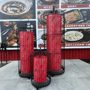 婚庆落灯装饰灯笼铁艺鸟笼吊灯酒店餐厅走廊吊灯客厅酒店落地灯