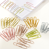 28mm金色回形针200枚桶装 古铜色淡金色红金3号鲜花曲别针财务扣针