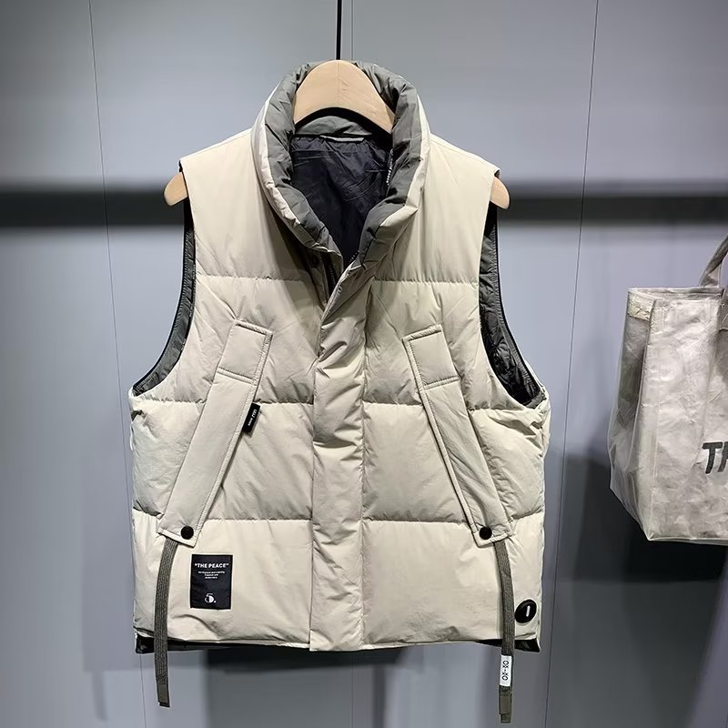 冬季加绒保暖立领男士棉服马甲