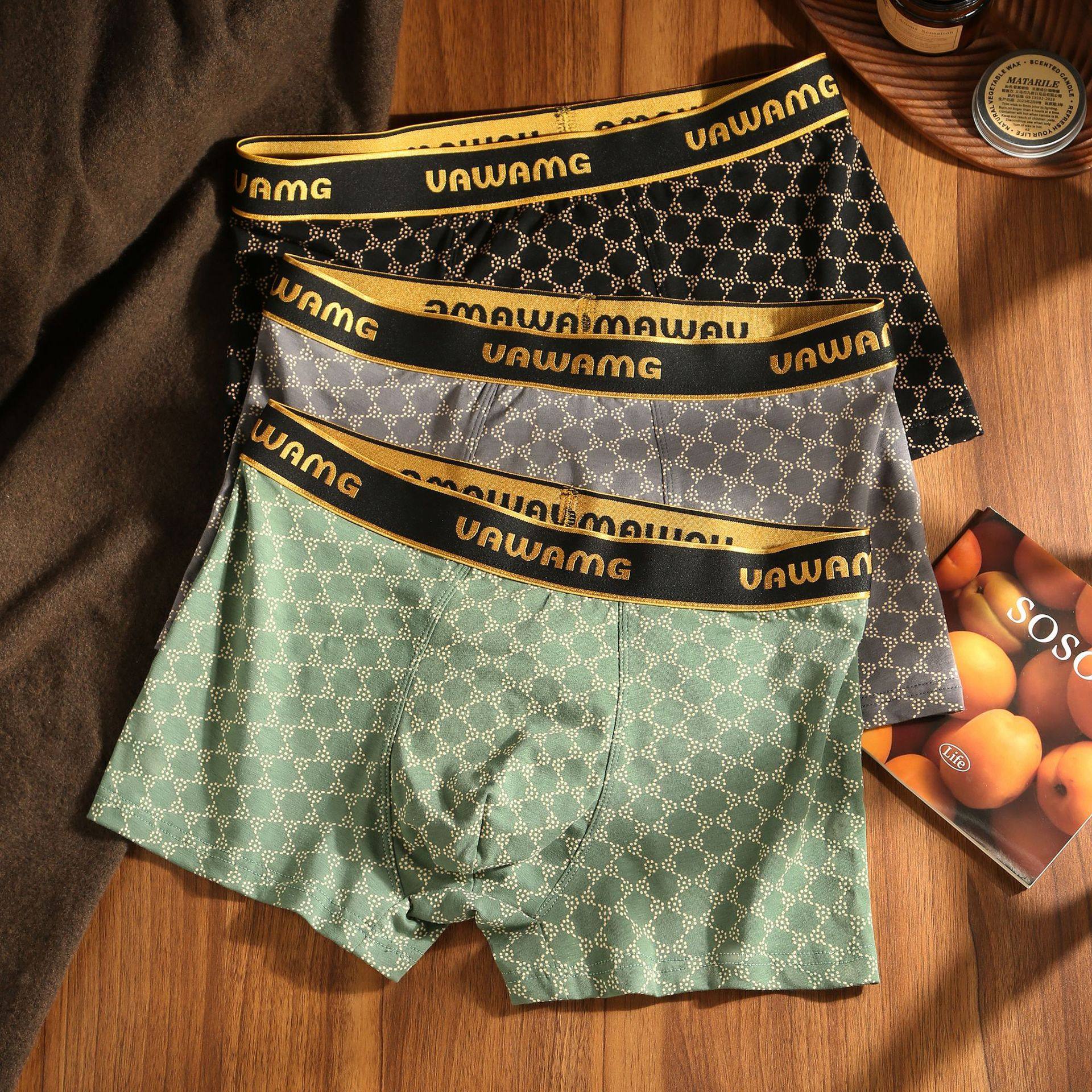 男士纯棉内裤舒适平角短裤衩新款印花潮流男生运动透气四角裤头,女士内衣/男士内衣/家居服,男平角内裤,淘宝优惠券,粉丝福利购,淘宝优惠卷