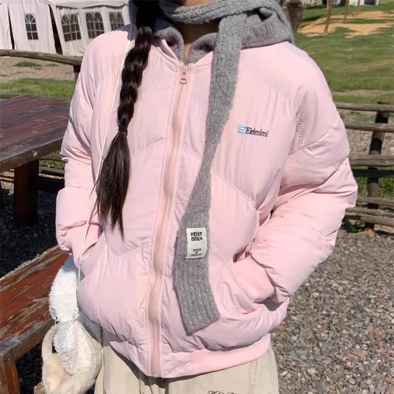 冬季加厚保暖短款面包服女外套