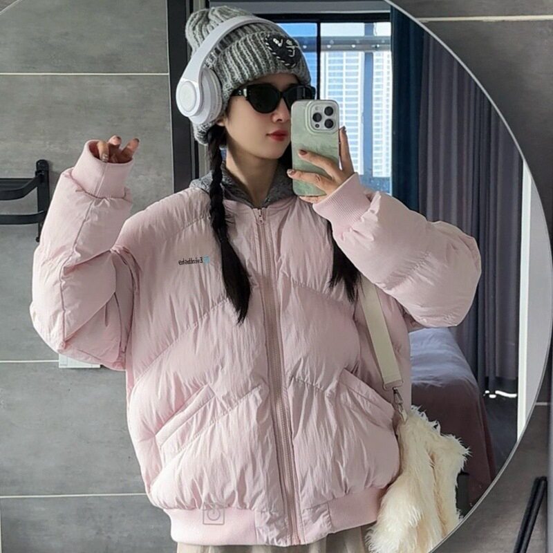 韩系甜美短款立领面包服