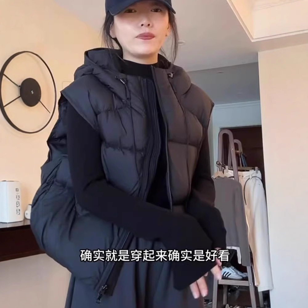 欧货秋冬新款大码女装羽绒棉马甲