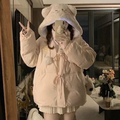 2025新款卡通学生面包棉服冬装