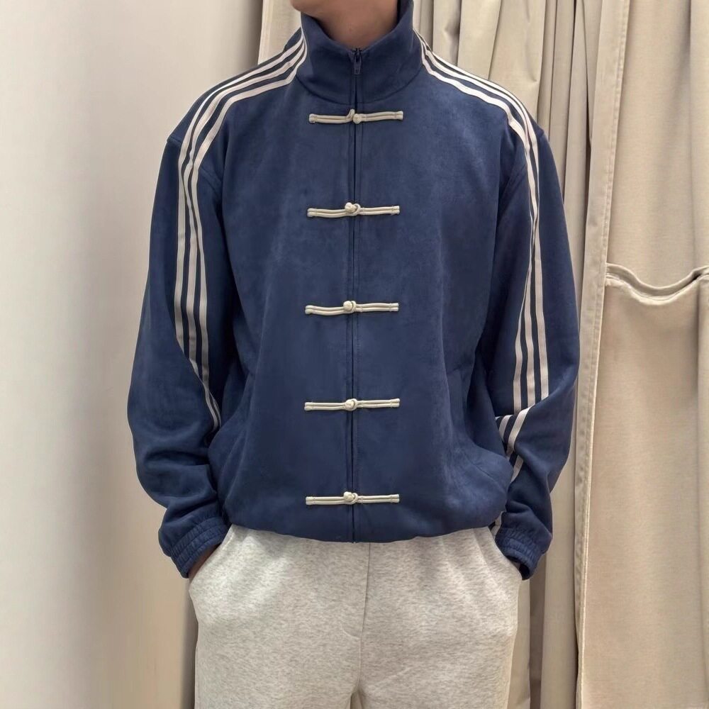 新中式盘扣立领男士棒球夹克