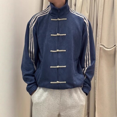新中式盘扣立领男士棒球夹克