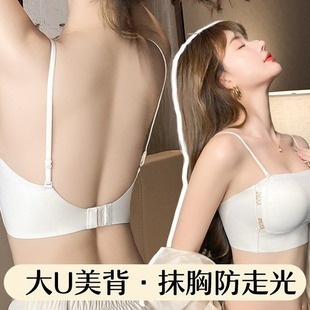 内衣女小胸聚拢无痕透气抹胸防走光薄款 一体吊带无痕裹胸文胸