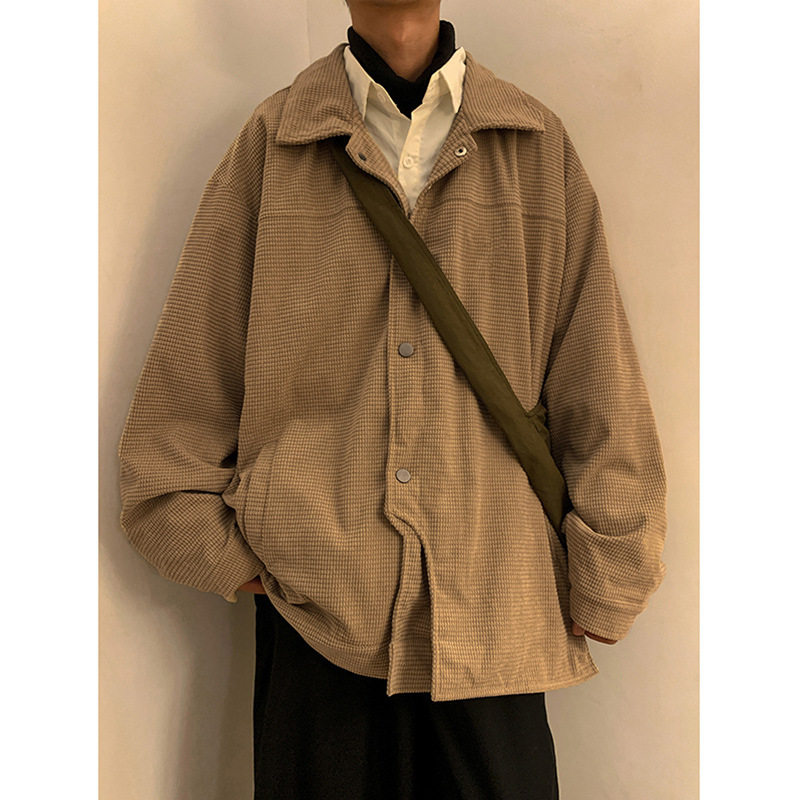 高街潮牌灯芯绒复古宽松男夹克