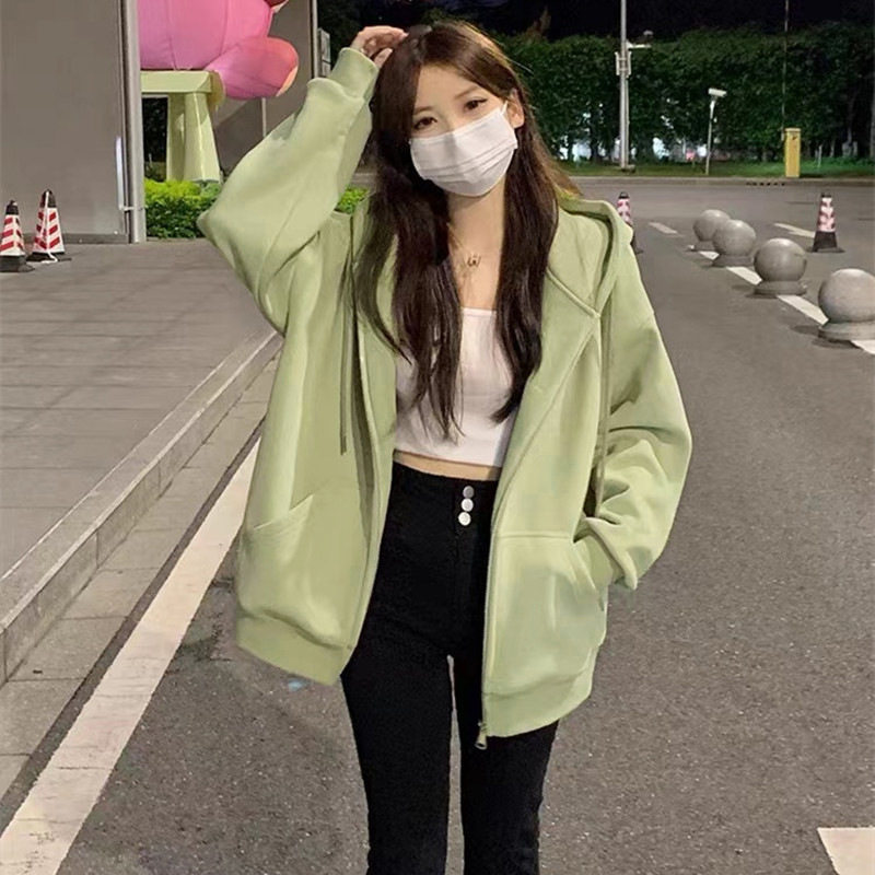 2026春秋连帽宽松薄款卫衣女