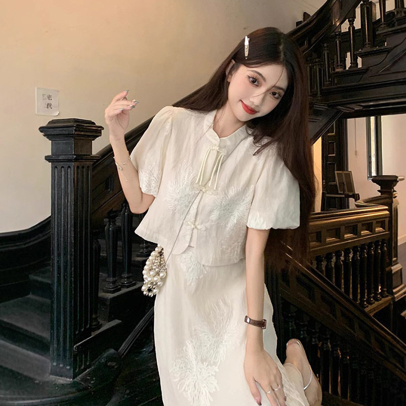 2026新中式盘扣短袖女夏季套装