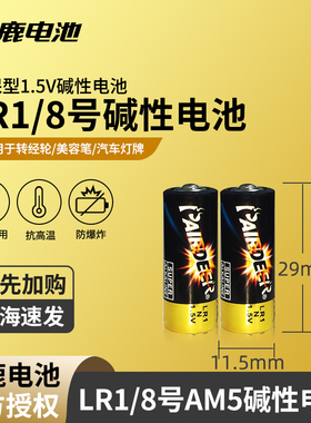 双鹿LR1电池8号电池1.5V AM5碱性N号15A 910A UM-5转金筒轮 演唱会荧光棒 车载小转筒桶/金 汽车灯牌配件电池