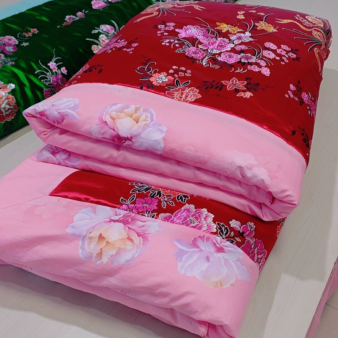 红被子结婚喜被手工复古丝绸绸缎