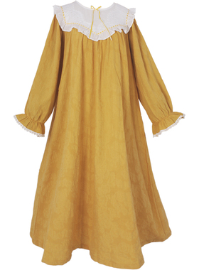 复古宫廷睡裙春秋纯棉公主风睡衣全棉可爱连衣裙蕾丝娃娃古董裙