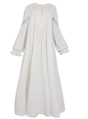 春秋长袖纯棉女士家居服中性复古宫廷睡裙可爱甜美家居服古董裙