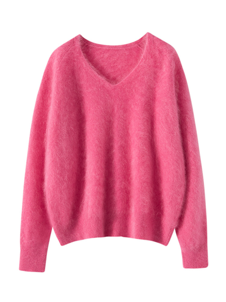 拉绒毛衣女100纯羊绒一线成衣V领拉毛纯羊绒衫宽松套头羊绒衫宽松,女装/女士精品,羊绒衫,淘宝优惠券,粉丝福利购,淘宝优惠卷