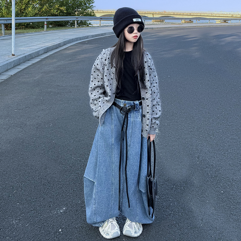 女童秋装针织开衫2025中大童