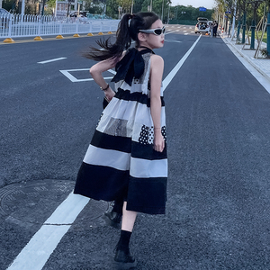 女童夏季连衣裙2026新款女孩大童韩系夏装波西米亚连衣裙背心裙子