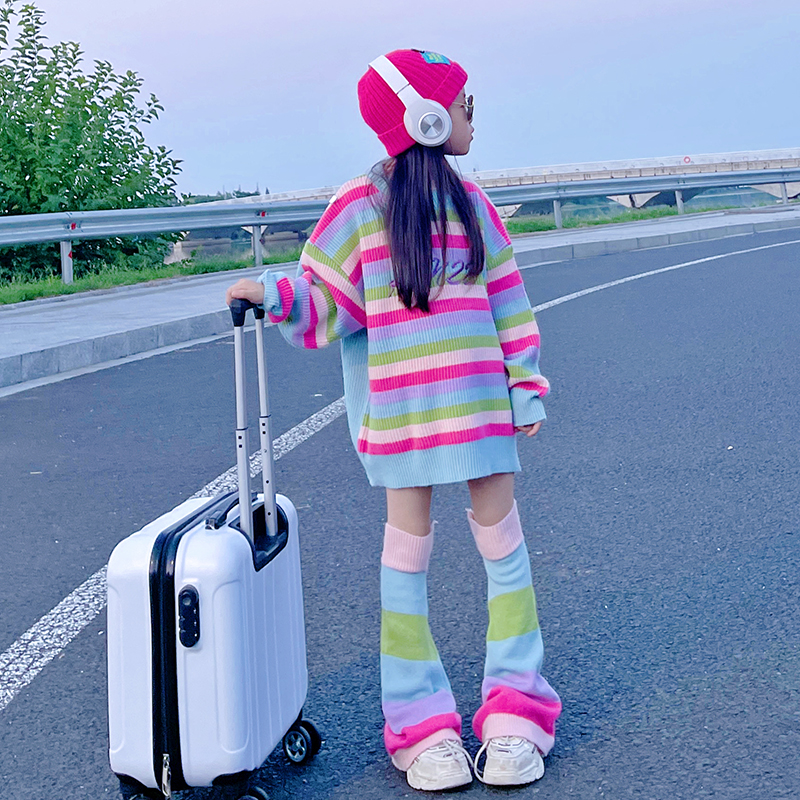 秋款儿童慵懒风针织衫