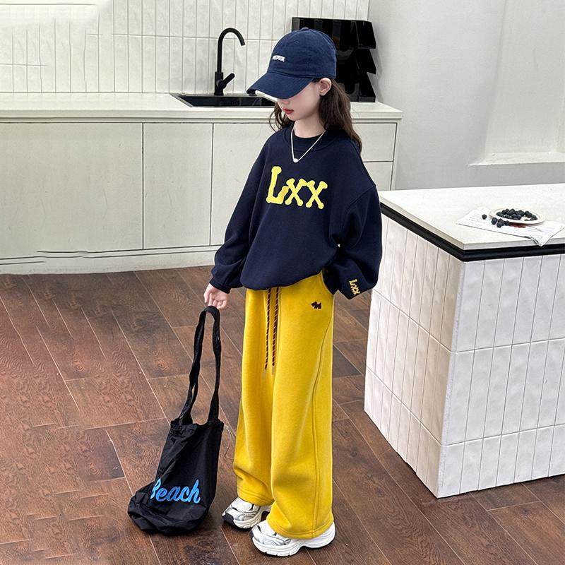 女童卫衣裤子套装加绒加厚2025秋冬新款中大童洋气儿童休闲两件套,童装/婴儿装/亲子装,套装,淘宝优惠券,粉丝福利购,淘宝优惠卷