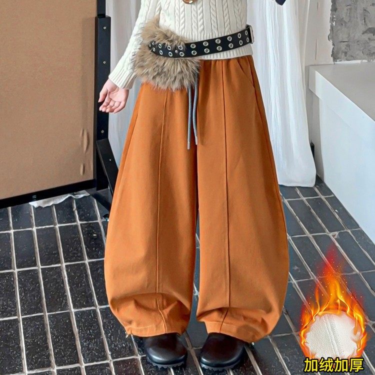 2025新款女童秋冬休闲弯刀裤