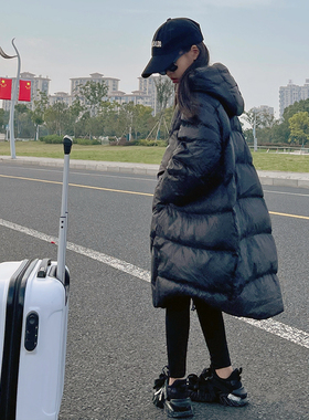 女童羽绒服冬季中长款高端白鸭绒大童女装大童新款初中生连帽外套