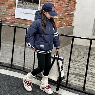女童冬季棉服洋气时髦中大童羽绒棉外套加厚保暖儿童冬天短款棉袄
