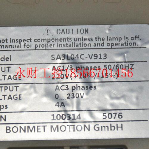议价BON MET驱动器 SA3L04C-V917 SA3L04C-V913 SA3L04C 成色新￥