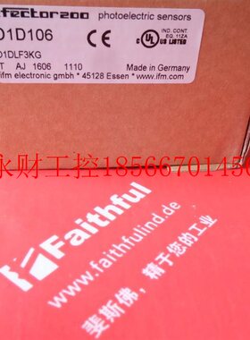 议价Ifm O1D106 易福门激光测距传感器 O1DLF3KG￥