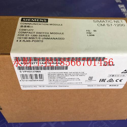 议价6GK7277-1AA10-0AA0西门子CSM1277￥