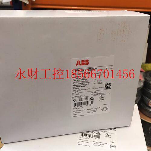 议价全新原装正品ABB紧凑型软起动器 PSR85-600-70 / PSR85-6￥