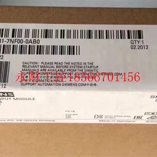 议价6ES7331-7NF10-0AB0西门子SM331模拟输入模块6ES7 331-7NF1￥