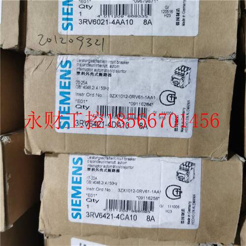 议价原装马达断路器3RV6421-4DA10 3RV6421-4CA10 3RV6021-4AA1￥
