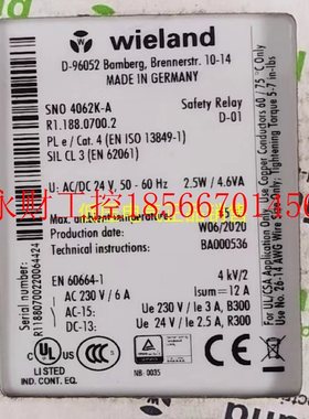 议价施莱西尔 安全继电器 SNO4062K-A R1.188.0709.2 SN04062K-￥