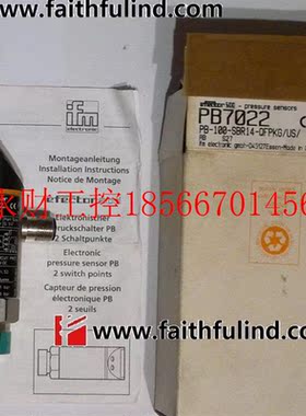 议价IFM PB7022 易福门压力传感器 PB-100-SBR14-QFPKG/US/ /V￥