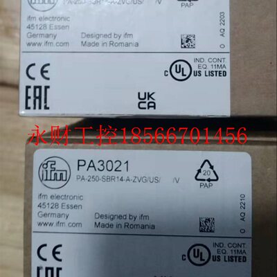 议价IFM易福门压力变送器PA3021全新原装￥