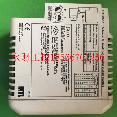 议价Measurement GE MTL8000 MTL 8121-DI-DC 16通道 24VDC输入￥